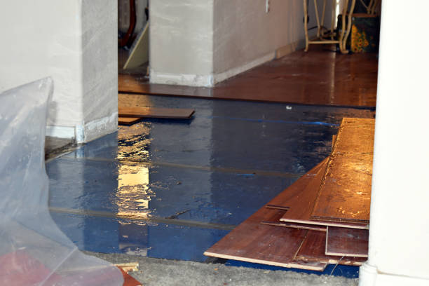 Professional Flood Damage Restoration technician working in Happy Valley, OR